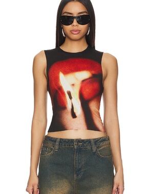 Slinky Tank Top in Flame Lips